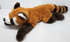 FAO Schwarz Plush Lying Red Floppy Ringtail Fox 17 Stuffed Animal