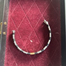 Armband „ ShiKou „ Ca 17 Cm Edelstahl Und Kautschuk 18 Karat Gelbgold 5 Bril0,04