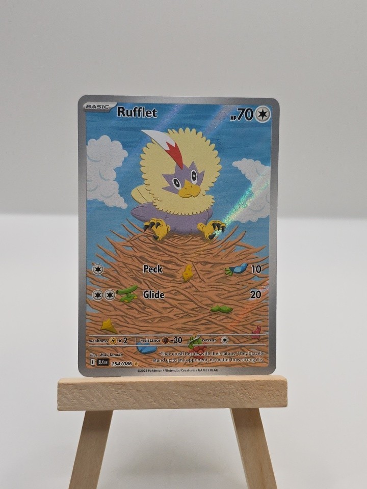 Rufflet 154/086 Full Art Illistration Rare Black Bolt Pokemon TCG NM Mint