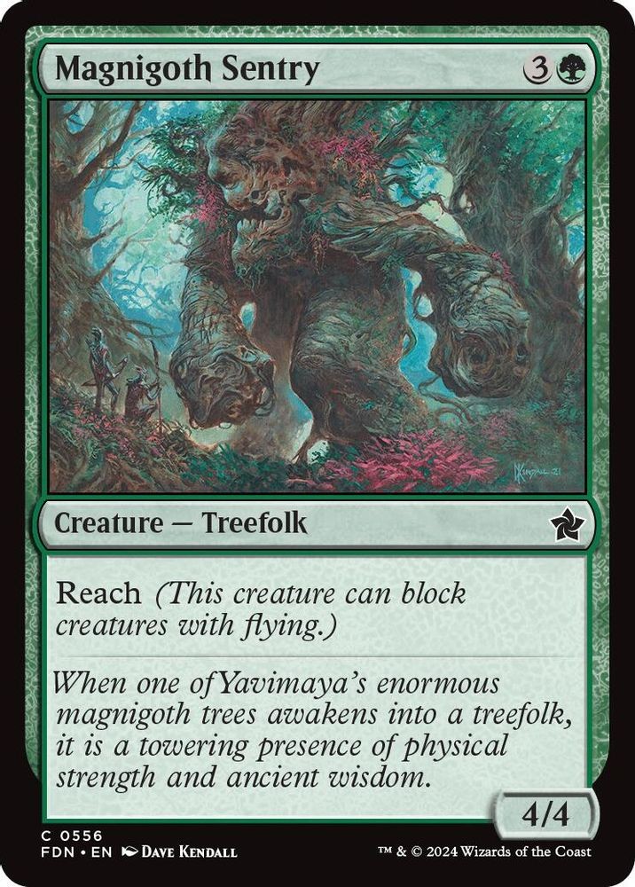 2024 Magic: The Gathering: Foundations - Magnigoth Sentry (#556, C, Near Mint)