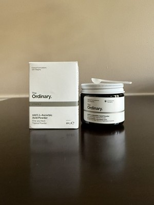 The Ordinary 100% L-Ascorbic Acid Powder Vitamin C Treatment, 20g,Full Size,NIB