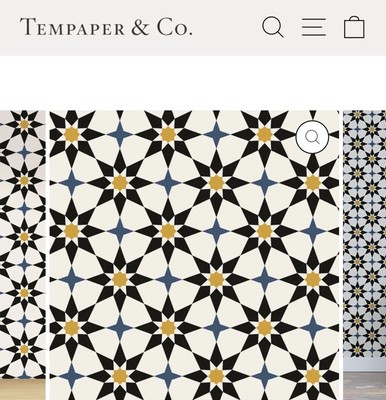 West Elm Tempaper Soleil Wallpaper lot 5922 LV PER ROLL Moroccan Spice
