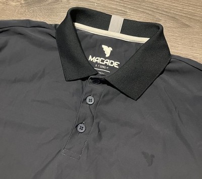 Macade Golf Polo Shirt Men s Size Small Gray Performance Stretch Logo