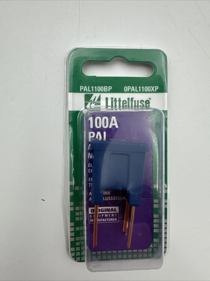 Fusible Littelfuse - Pal 294 32V Macho 100A: 100 Amp, Azul, Pal, 1 Pack: PAL1100BP Foto 2 de 4