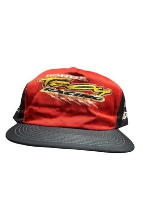 HONDA メッシュキャップ 赤【ビンテージ】 Vintage Honda CR Motocross Trucker Hat 90s Troy Racing One Size