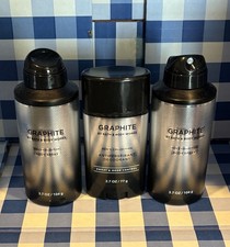 Bath Body Works Graphite Lot of 2 Body Spray 3.7oz and 1 Deodorant for Men