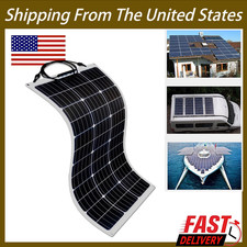 300W Watt Flexible Mono Solar Panel Home RV Rooftop Camping Off-Grid Power 18V