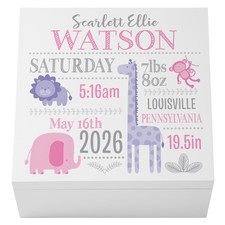 Personalized Baby's First Keepsake Box - Memento Storage - Memories Box - Bab...