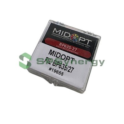 MIDOPT BP635/27 BP635-27 #19655 Light Red Bandpass
