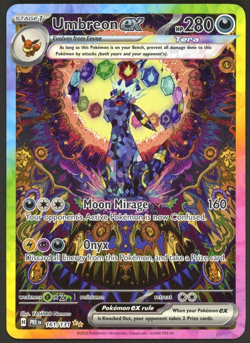 ポケモンカードゲーム Umbreon ex SIR [PRE EN 161/131] English Umbreon ex 161/131 Prismatic Evolutions for sale | eBay