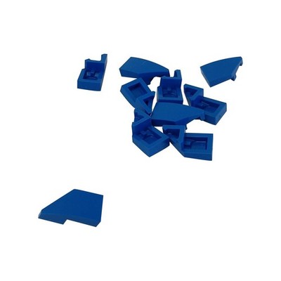 10 NEUE LEGO Wedge 2 x 1 x 2/3 with Stud Notch Right Blau