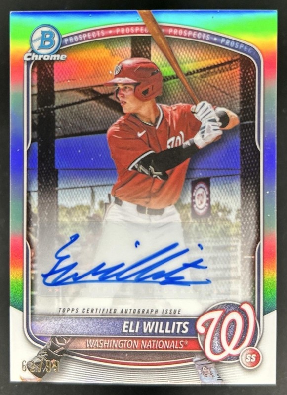 2025 Bowman Draft Eli Willits Image Variation Auto 1st SSP #/99 Nationals