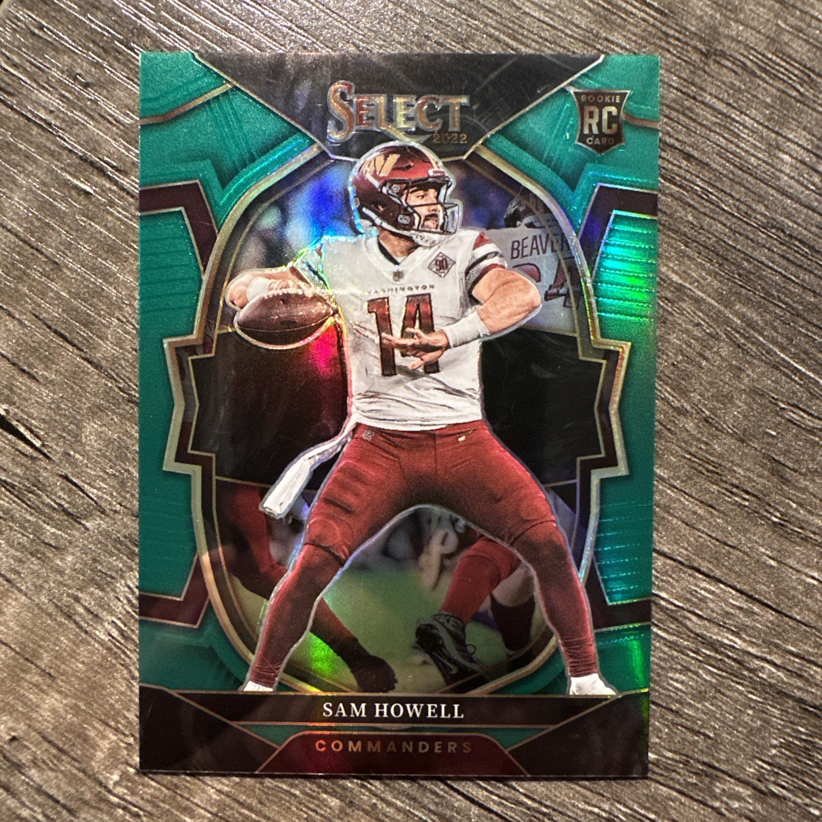 Sam Howell 2022 Panini Select #76 Green Prizm Rookie RC 3/5 Commanders