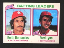 1980 TOPPS League Leaders Battling AVG Keith Hernandez Fred Lynn #201