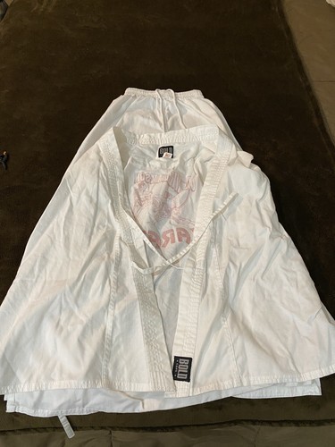 THE BOLD LOOK KARATE UNIFORM JACKET & PANT WHITE SIZE 4 Kids Karate 🥋 - Picture 7 of 12