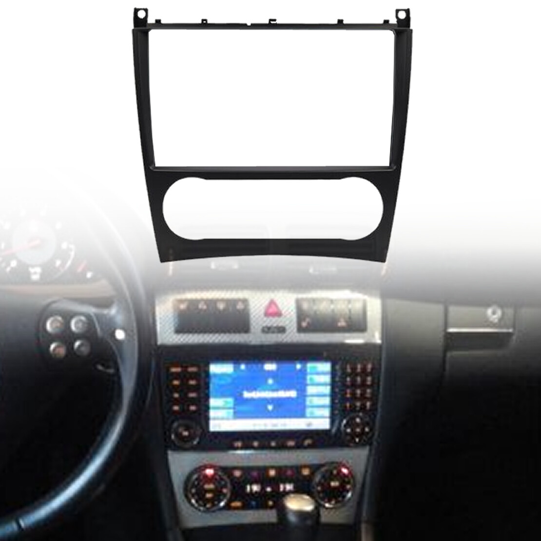 Car Radio Stereo Fascia Panel Frame Double Din For Mercedes Benz