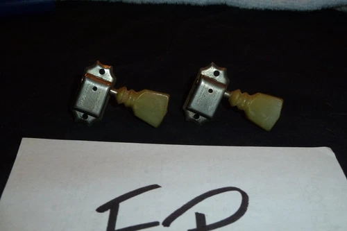 2 1960s Kluson Double Button Tulip Guitar Tuners - Machine Heads - Item FP