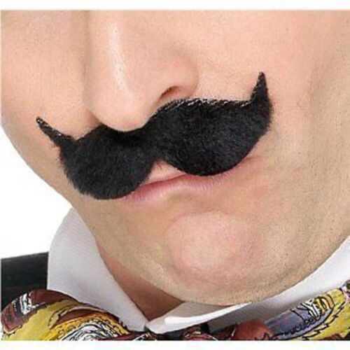 England Edwardian Police Detective Moustache Adult Fancy Dress Accessory New - Picture 1 of 1