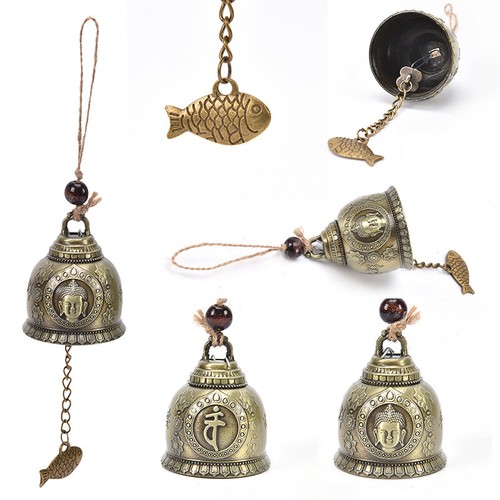 buddha statue pattern bell blessing feng shui wind chime for good luck fortun FT - Zdjęcie 1 z 9