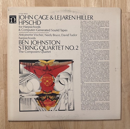 H-71224 John Cage & Lejaren Hiller HPSCHD Nonesuch Stereo - Picture 1 of 4