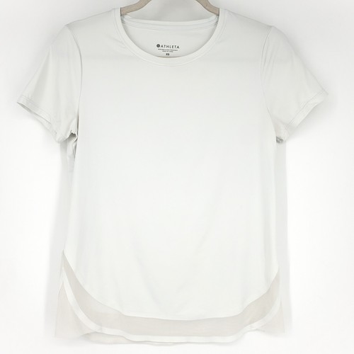 Athleta Cadence kurzärmeliges T-Shirt Rundhalsausschnitt weiß XS