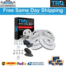 TRQ New Front & Rear Ceramic Brake Pad & Rotor Kit For 2013-2017 Honda Accord