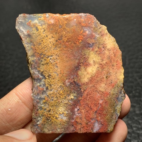 Scenic Moss Agate Slab 51x40x7mm High Quality 160 ct UNPOLISHED - Picture 4 of 7