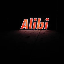 Alibi Bar / Lounge Sign Outside Light-up Illuminated 