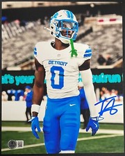 TERRION ARNOLD SIGNED DETROIT LIONS 8X10 BECKETT WITNESS COA