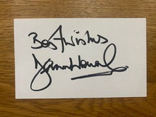 Danny Wallace Hand Signed 5x3 White Index Card Southampton Manchester United