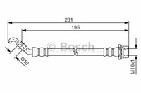 Bosch Bremsschlauch Hinten AußEn FüR Toyota Auris Verso