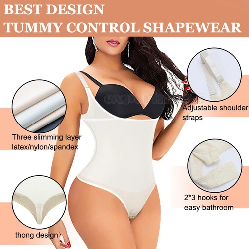 Fajas Colombianas Reductoras Levanta Cola Post-Surgery Slimmer Thong Body Shaper - Picture 4 of 27