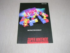 Tetris 2 Super Nintendo SNES Original Instruction Manual