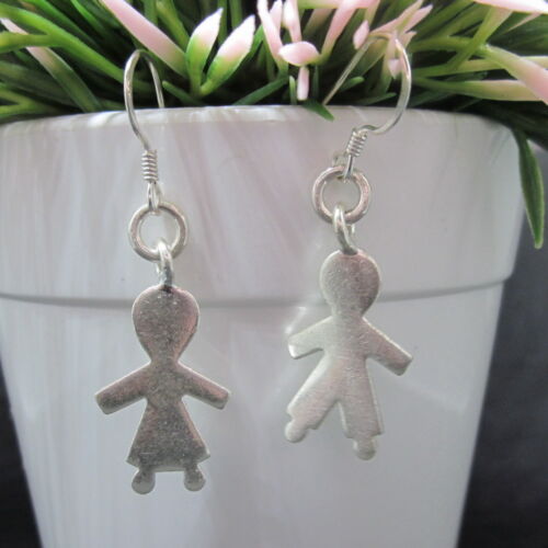 Fine Sterling 925 Silver Earrings Kids Theme Children Boy Girl Elegantly Crafted