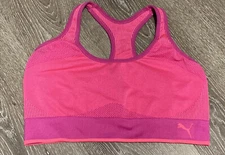 Puma Pink XL X-LARGE Women's Active Support Performance Stretch Sports Bra