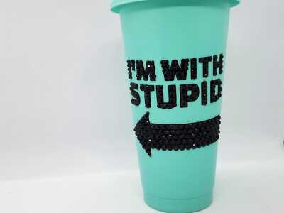 BEJEWELUXE STUPID CUP Wiederverwendbar Türkis Cold Cup