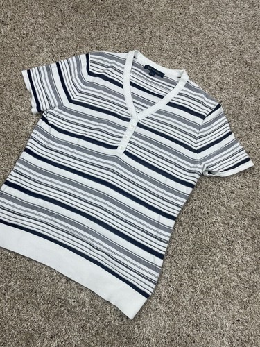 Brooks Brothers Knit Sweater Large Womens Striped Short Sleeve Pullover Tennis - Picture 2 of 10