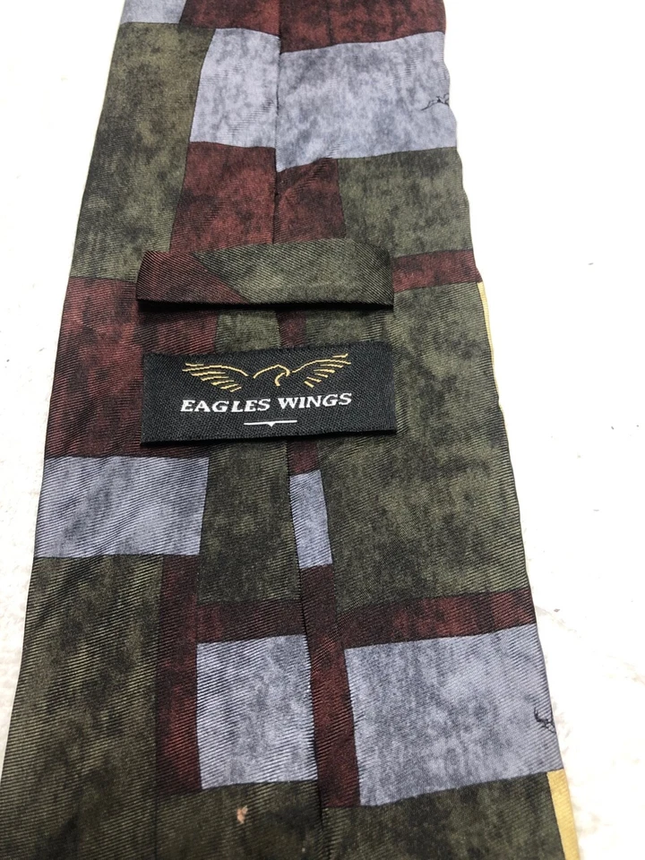 ALAS DE ÁGUILA CORBATA HOMBRE BORGOÑA Y GRIS CON FAROS 4 X 60 Foto 4 de 4