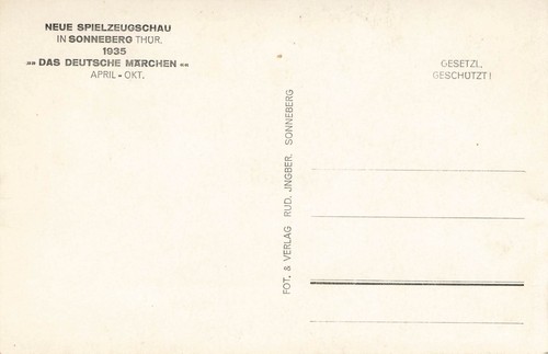 AK DR - Neue Spielzeugschau in Sonneberg / Thüringen Das Deutsche Märchen ~1935 - Bild 2 von 2