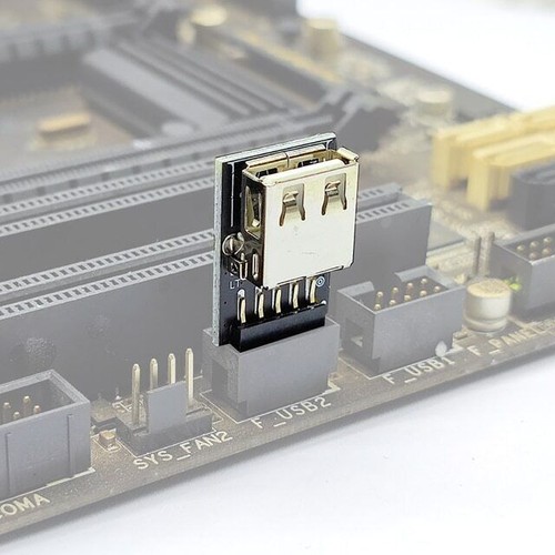 USB TYPE-E 9Pin Extender to A-KEY Motherboard Front Interface USB2.0 TYPE-C Card - Picture 9 of 10