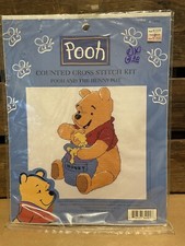Pooh Counted Cross Stitch POOH AND THE HUNNY POT #34001 by Leisure Arts