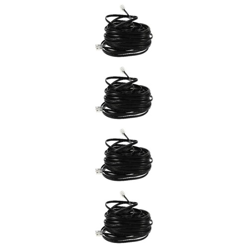 4-pak Telefon Jumper Biuro Przedłużacz Przedłużacz Kabel do telefonów stacjonarnych - Zdjęcie 2 z 12