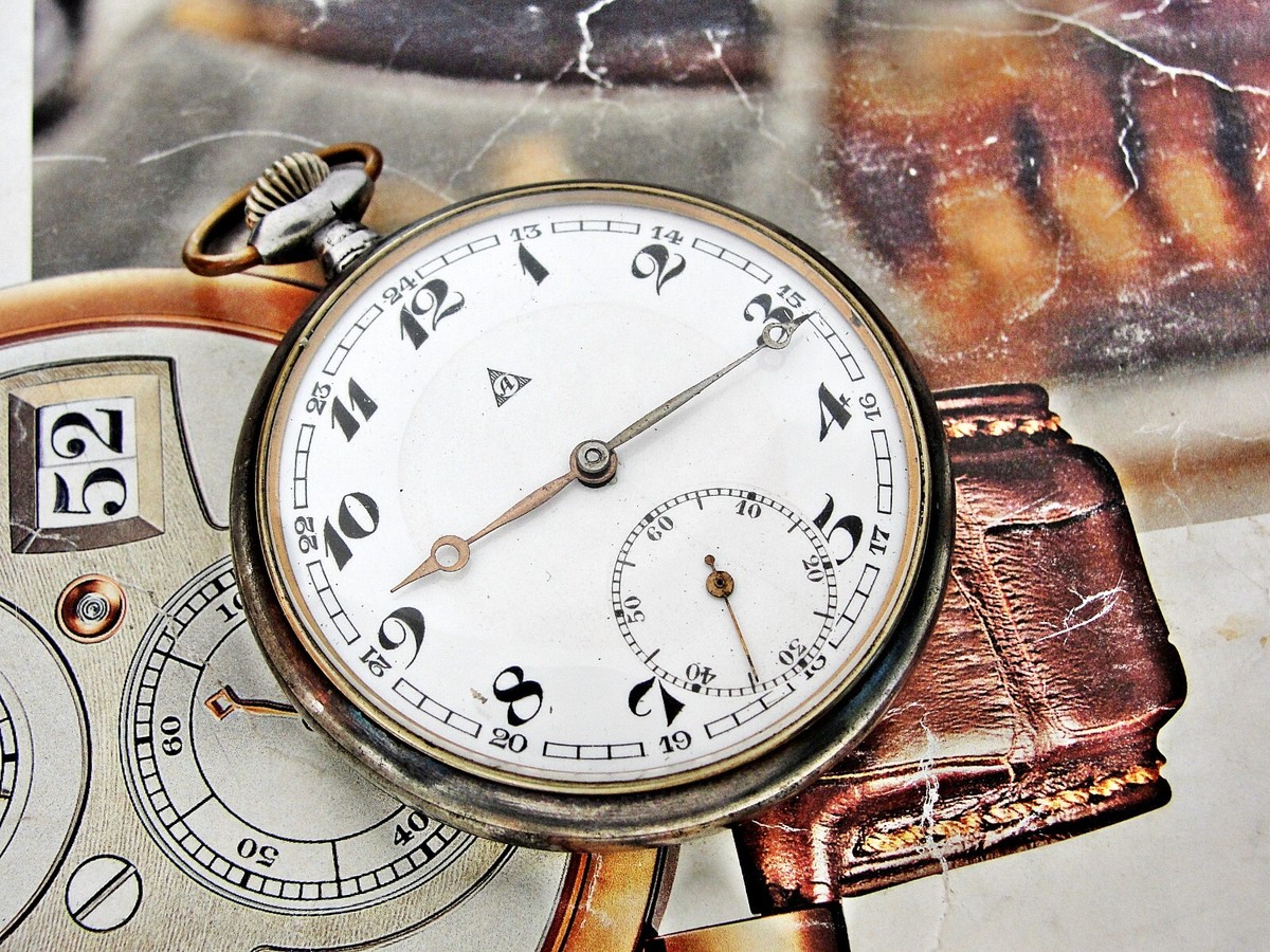 Rare Swiss Alpina iron case pocket watch from the