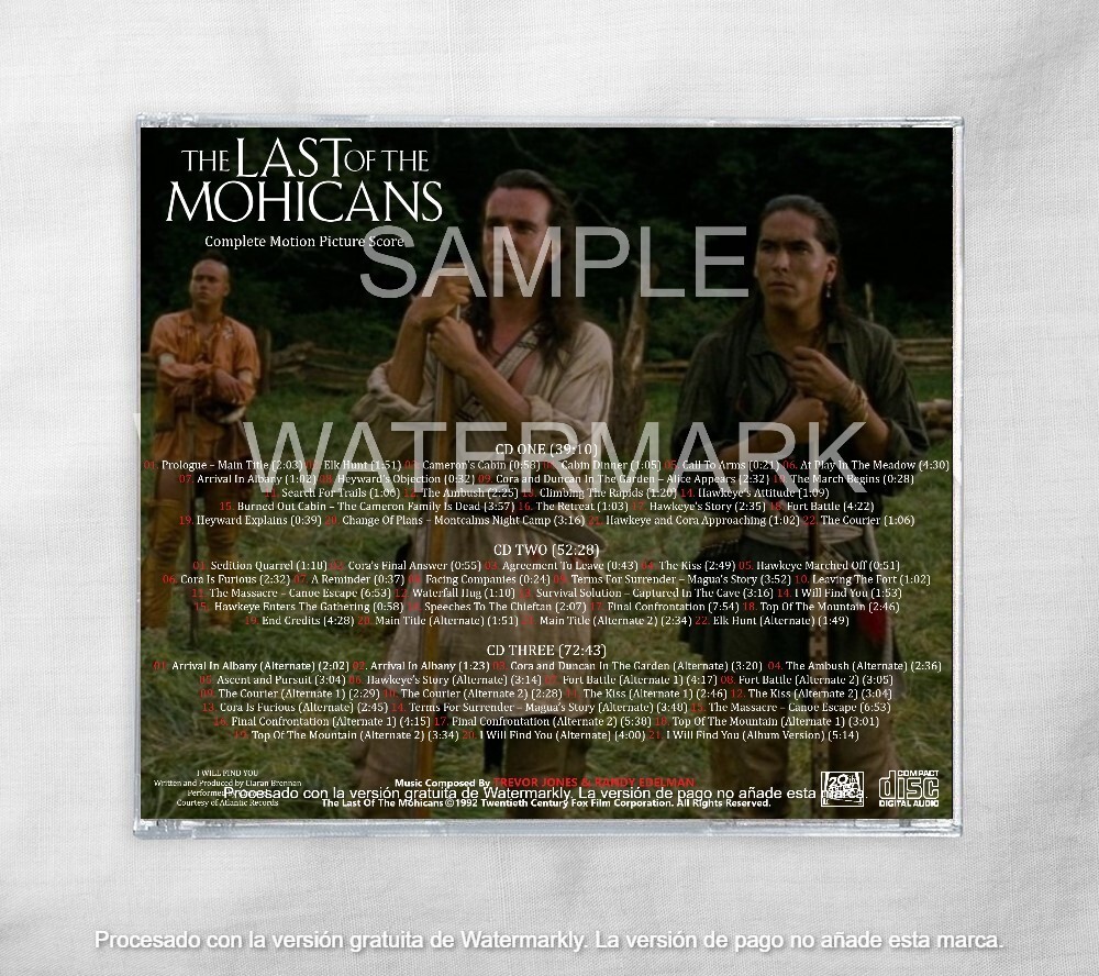 The Last Of The Mohicans 1992 Internet Archive