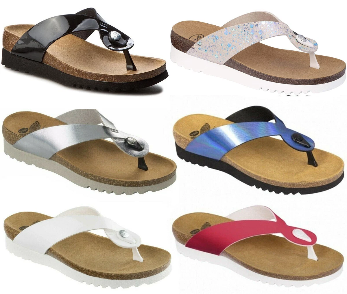 DR SCHOLL KENNA BIOPRINT sandali infraditi zoccoli tacco donna