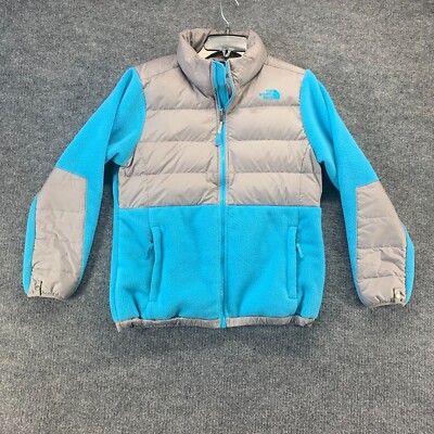 The North Face Jacket Girls XL Blue Fleece 550 Full Zip Puffer Winter 18  Youth