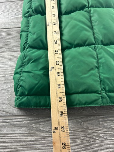 VTG Comfy Jacket Womens 12 Green Puffer Coat Full Zip Quilted Down Fill - Picture 9 of 12