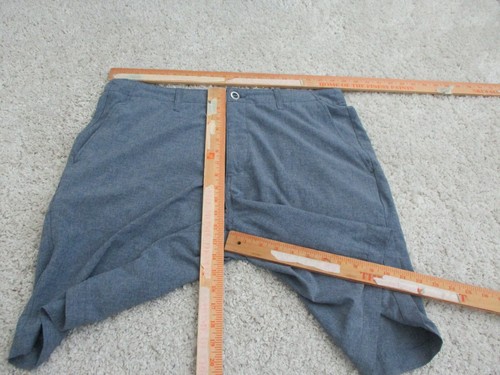 RVCA Chino Shorts Men 36 Heathered Gray Stretch L10 High Rise Zipper Pocket Logo - Picture 6 of 16