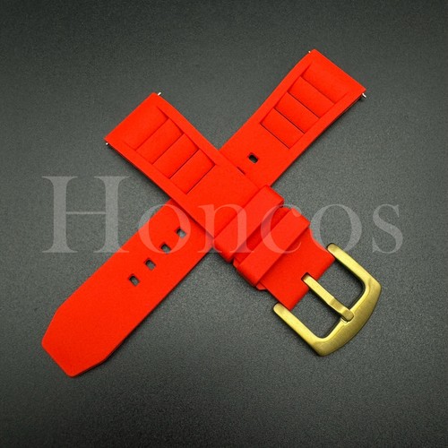 20 22 MM RM Style Soft Silicone Rubber Watch Band Quick Release Fits Huawei Red - Picture 13 of 20