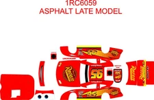1RC ASPHALT LATE MODEL 1RC6059  WRAP  LIGHTNING MCQUEEN THEME